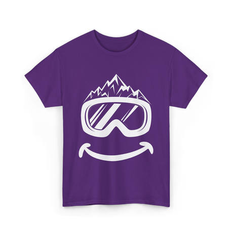 Ski Goggles Mountains Skiing T-Shirt - Purple