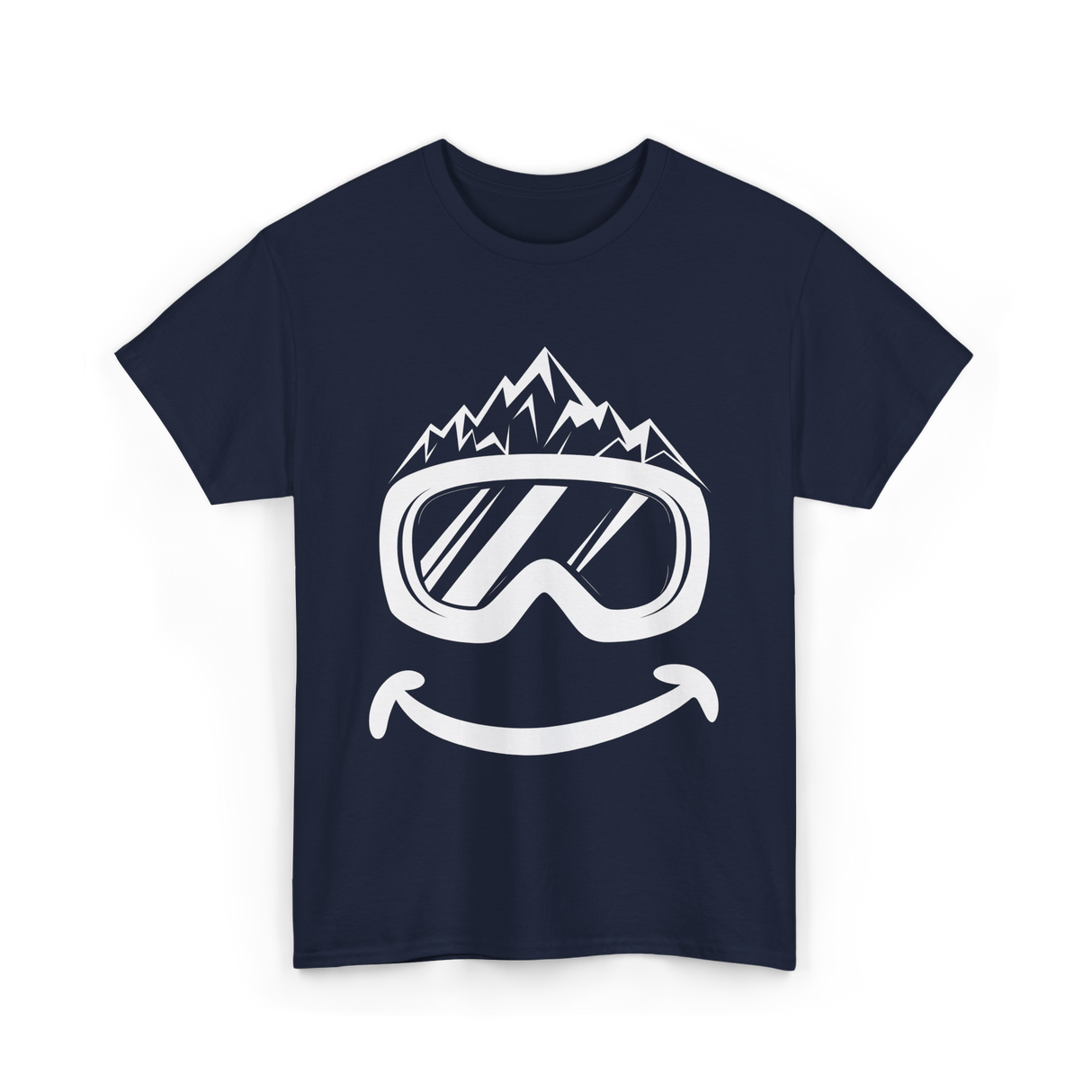 Ski Goggles Mountains Skiing T-Shirt - Navy