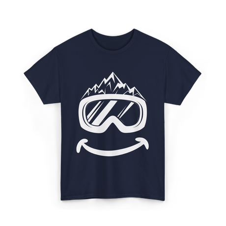 Ski Goggles Mountains Skiing T-Shirt - Navy