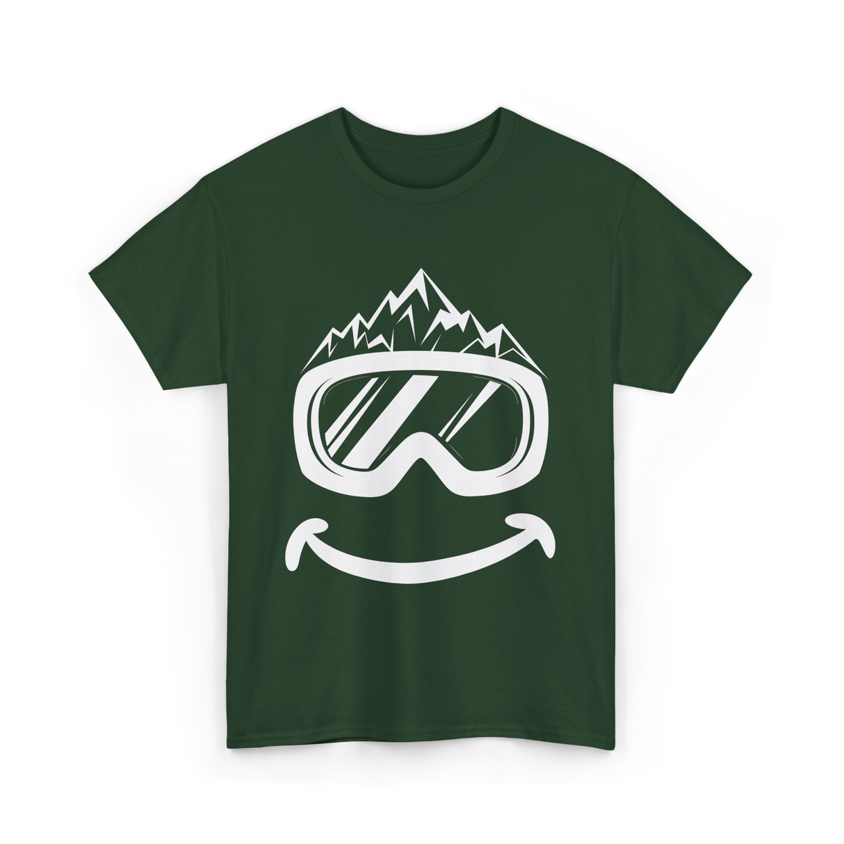 Ski Goggles Mountains Skiing T-Shirt - Forest Green