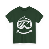 Ski Goggles Mountains Skiing T-Shirt - Forest Green