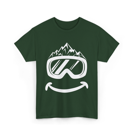 Ski Goggles Mountains Skiing T-Shirt - Forest Green