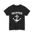 Skipper Anchor Boating Water Sports T-Shirt - Black