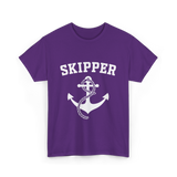 Skipper Anchor Boating Water Sports T-Shirt - Purple