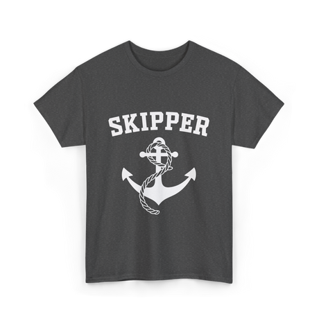 Skipper Anchor Boating Water Sports T-Shirt - Dark Heather