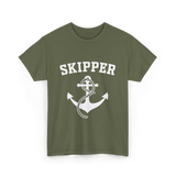 Skipper Anchor Boating Water Sports T-Shirt - Military Green