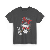 Skull with Sunglasses Skull T-Shirt - Dark Heather