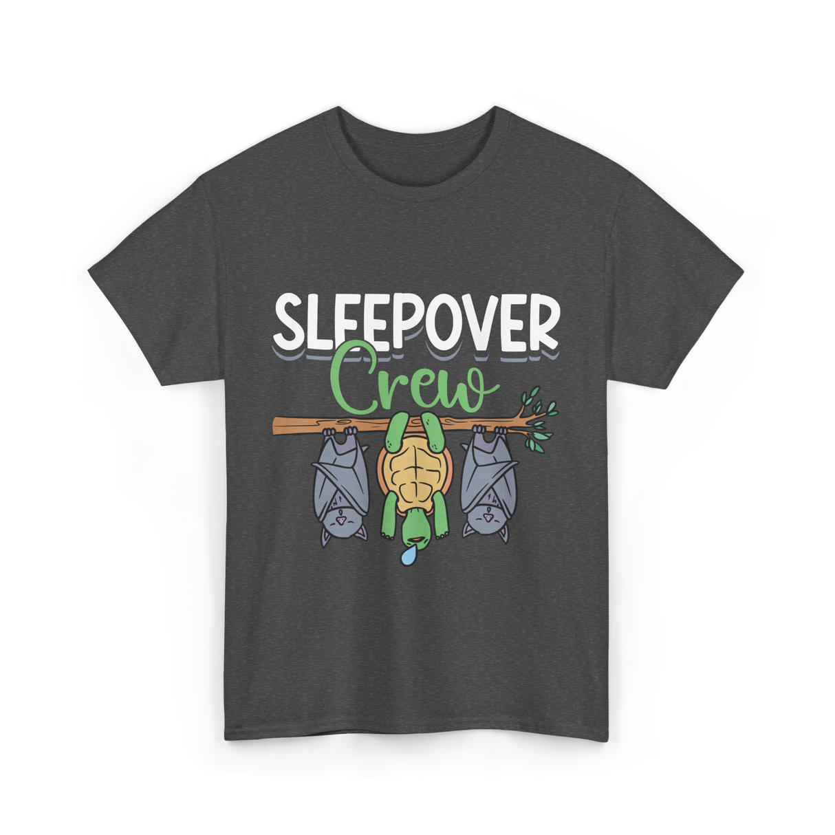 Sleepover Crew Overnight Crew Friends T-Shirt - Dark Heather