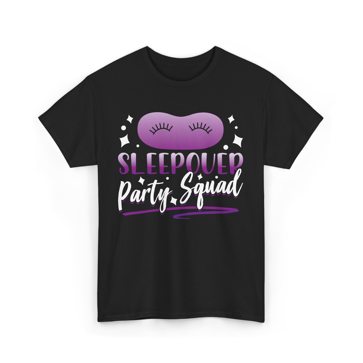 Sleepover Party Squad Sleepover Team T-Shirt - Black