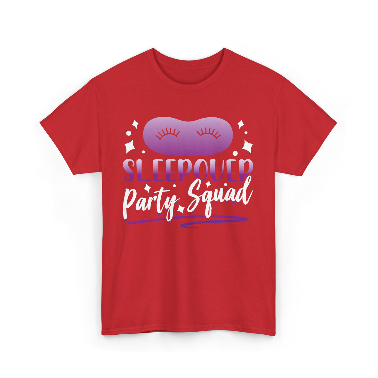 Sleepover Party Squad Sleepover Team T-Shirt - Red