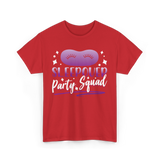 Sleepover Party Squad Sleepover Team T-Shirt - Red