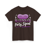 Sleepover Party Squad Sleepover Team T-Shirt - Dark Chocolate