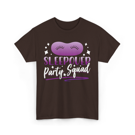 Sleepover Party Squad Sleepover Team T-Shirt - Dark Chocolate