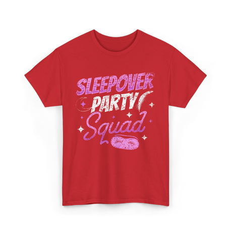 Sleepover Party Squad Team T-Shirt - Red