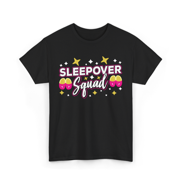 Sleepover Squad Overnight Party T-Shirt - Black