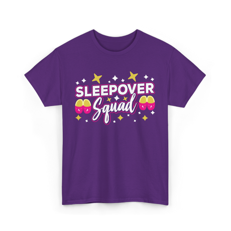 Sleepover Squad Overnight Party T-Shirt - Purple