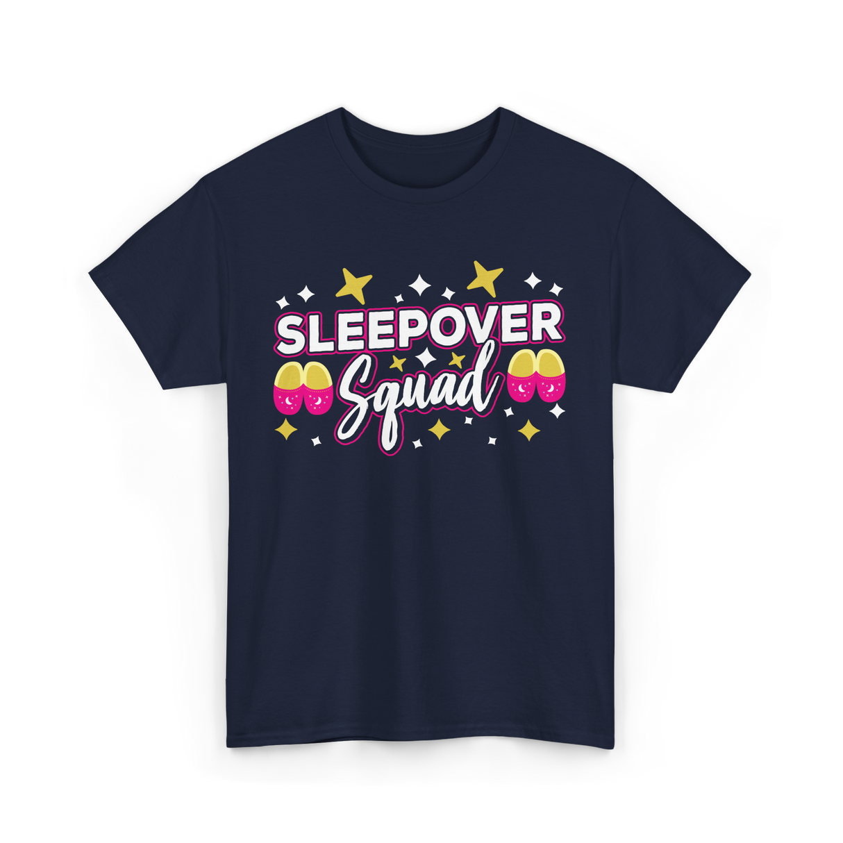 Sleepover Squad Overnight Party T-Shirt - Navy