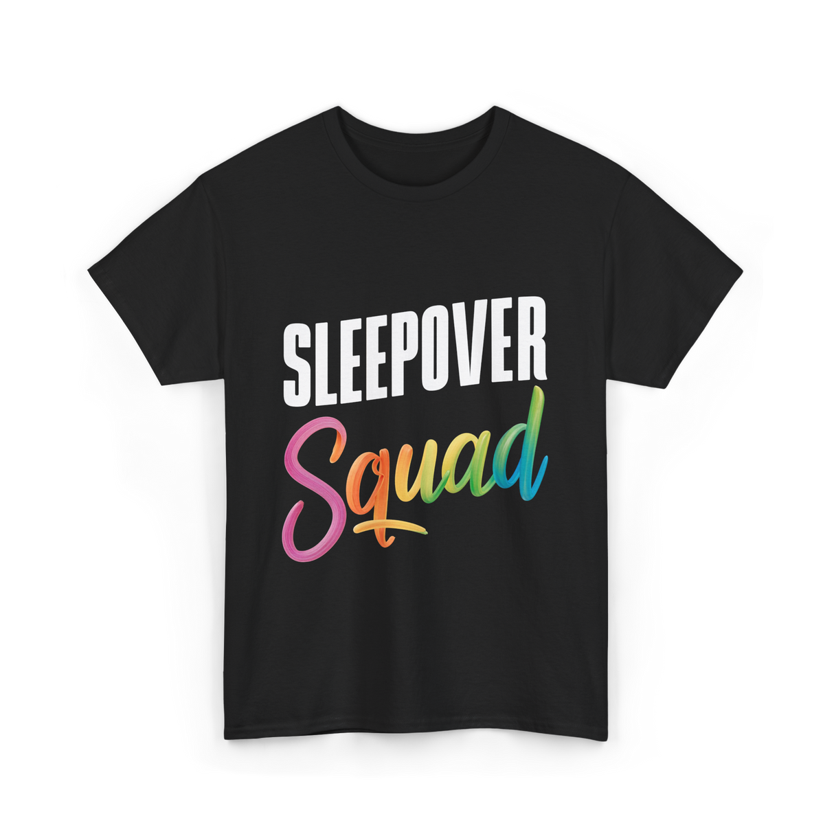 Sleepover Squad Pajama Party Friends T-Shirt - Black