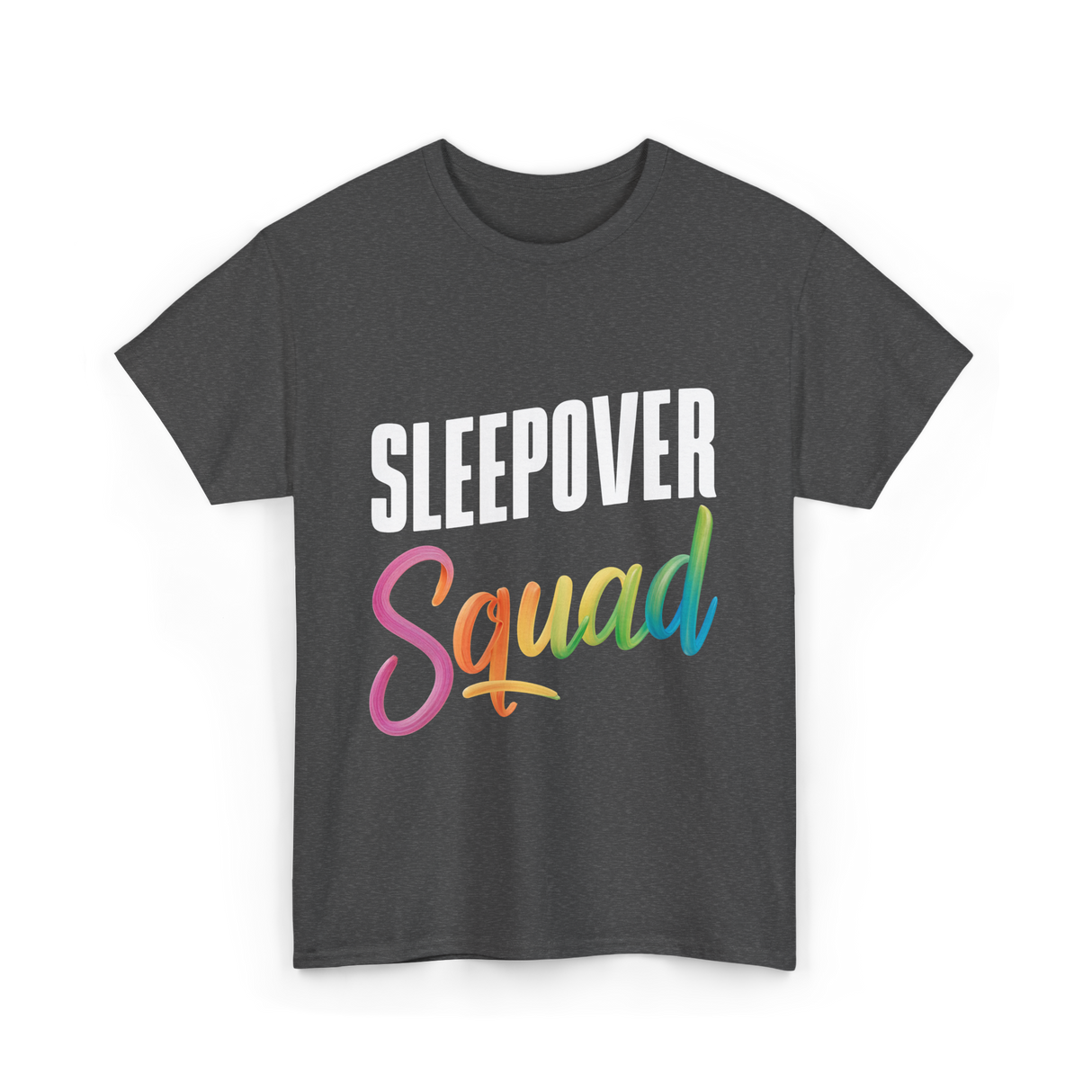 Sleepover Squad Pajama Party Friends T-Shirt - Dark Heather