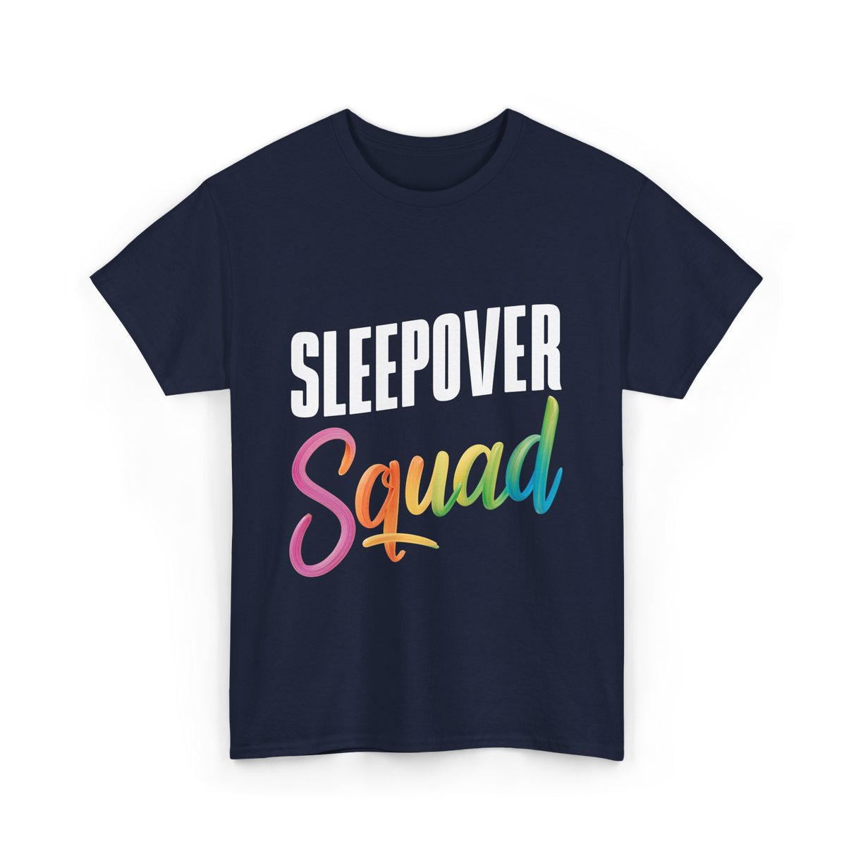 Sleepover Squad Pajama Party Friends T-Shirt - Navy