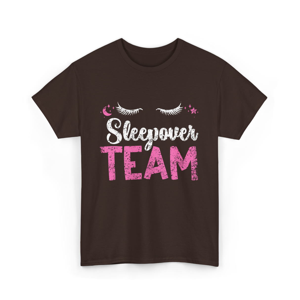 Sleepover Team Party Night T-Shirt - Dark Chocolate