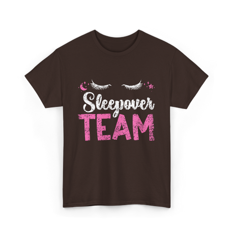 Sleepover Team Party Night T-Shirt - Dark Chocolate