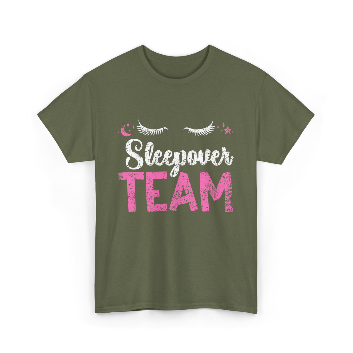 Sleepover Team Party Night T-Shirt - Military Green