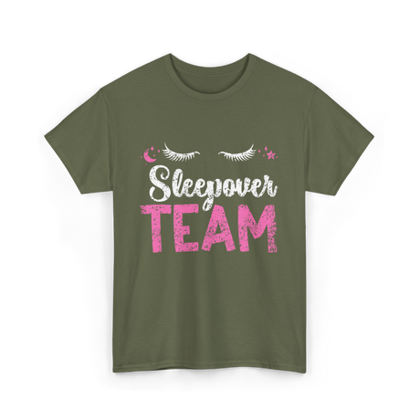 Sleepover Team Party Night T-Shirt - Military Green