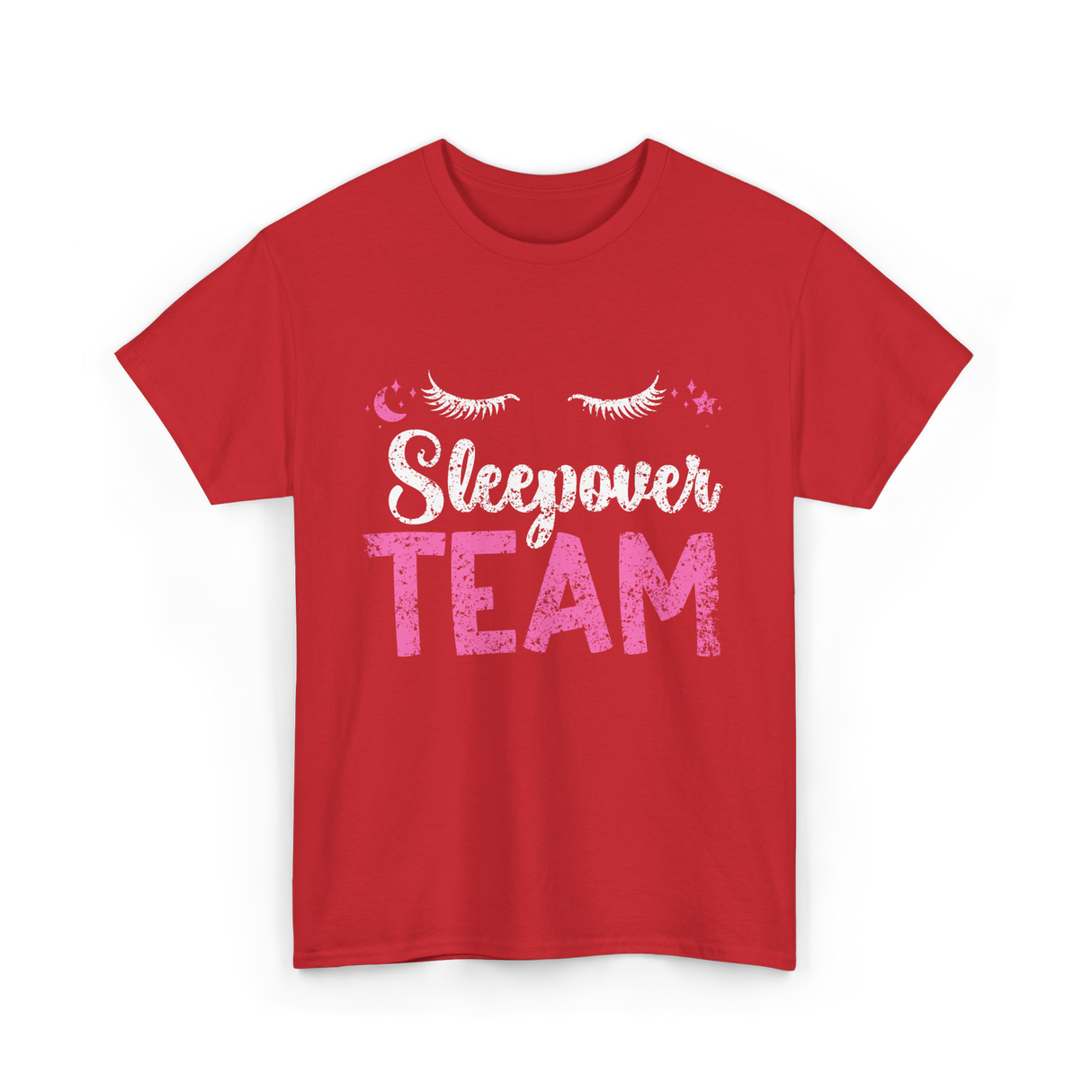 Sleepover Team Party Night T-Shirt - Red