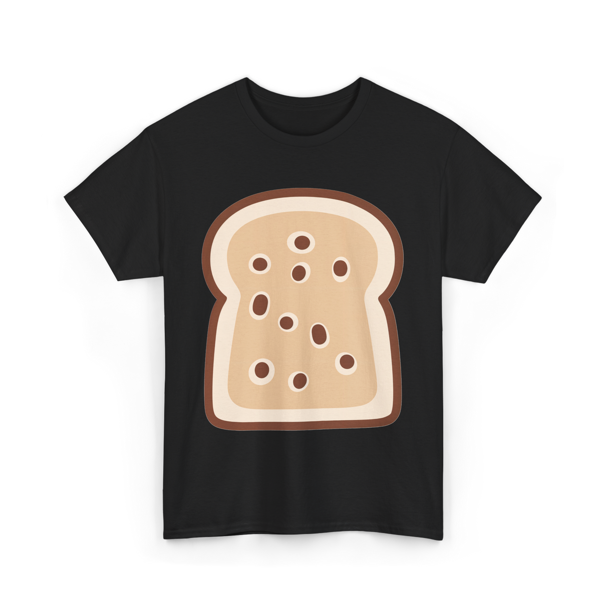 Sliced Bread Toast Bread T-Shirt - Black