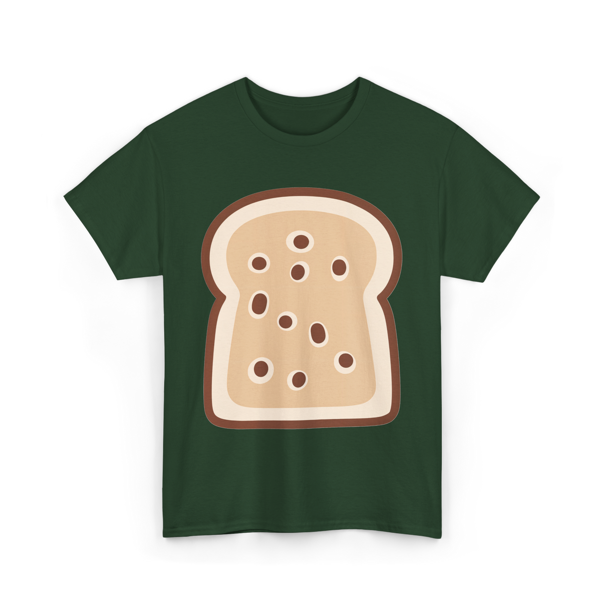 Sliced Bread Toast Bread T-Shirt - Forest Green