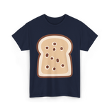 Sliced Bread Toast Bread T-Shirt - Navy