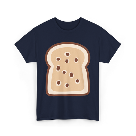 Sliced Bread Toast Bread T-Shirt - Navy