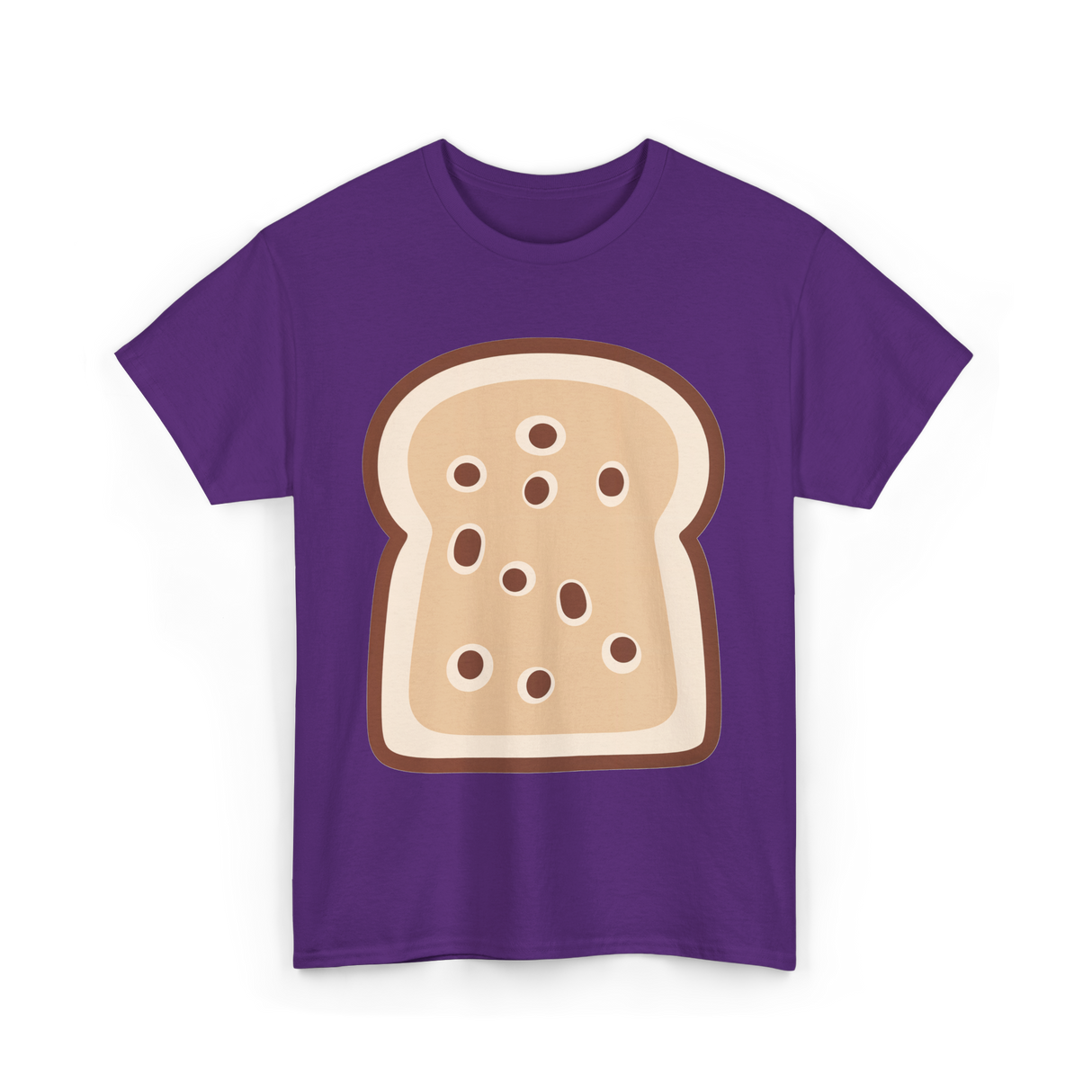 Sliced Bread Toast Bread T-Shirt - Purple