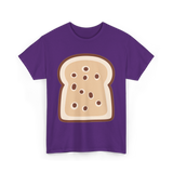 Sliced Bread Toast Bread T-Shirt - Purple