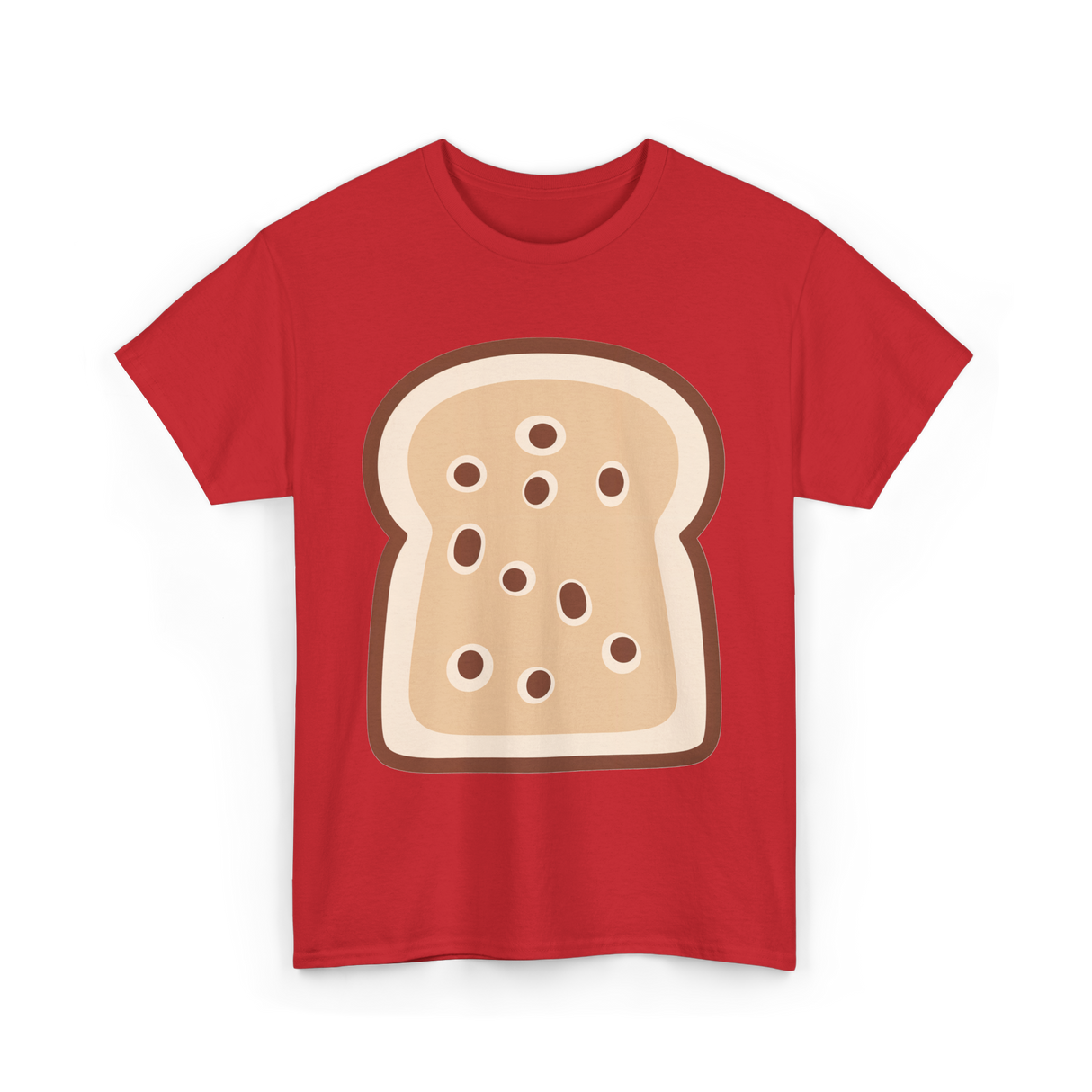 Sliced Bread Toast Bread T-Shirt - Red