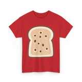 Sliced Bread Toast Bread T-Shirt - Red