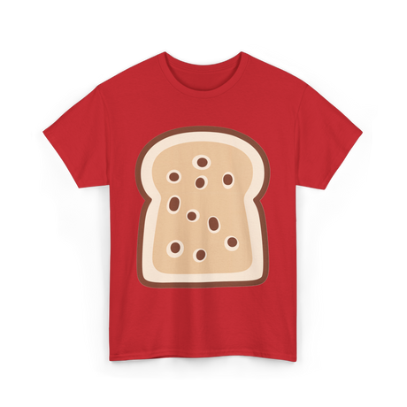 Sliced Bread Toast Bread T-Shirt - Red