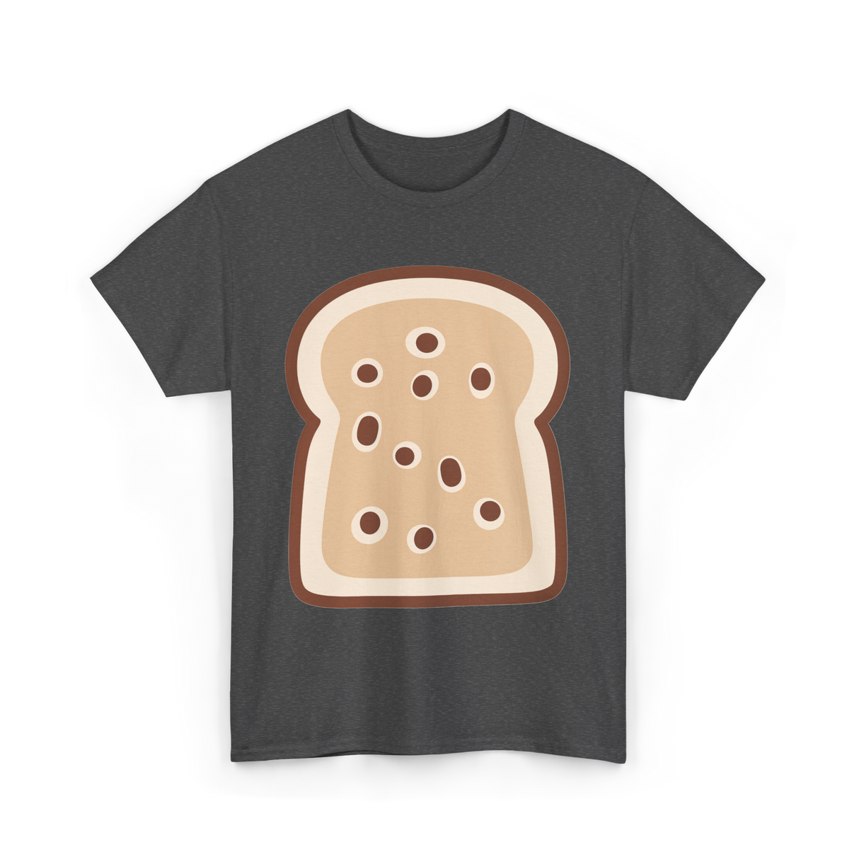 Sliced Bread Toast Bread T-Shirt - Dark Heather