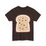 Sliced Bread Toast Bread T-Shirt - Dark Chocolate