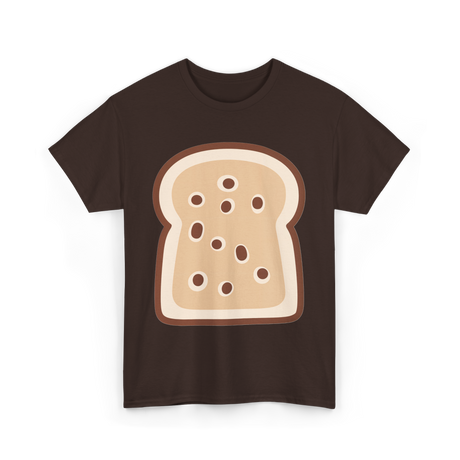 Sliced Bread Toast Bread T-Shirt - Dark Chocolate