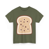 Sliced Bread Toast Bread T-Shirt - Military Green