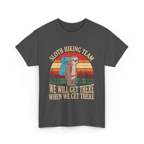 Sloth Hiking Team Hiking Enthusiast T-Shirt - Dark Heather