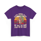 Sloth Hiking Team Sloth T-Shirt - Purple