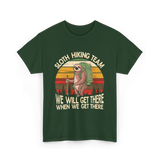 Sloth Hiking Team Sloth T-Shirt - Forest Green