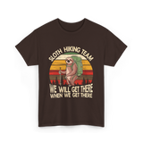 Sloth Hiking Team Sloth T-Shirt - Dark Chocolate