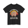 Sloth Hiking Team Sloths Adventure T-Shirt - Black