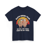 Sloth Hiking Team Sloths Adventure T-Shirt - Navy