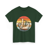 Sloth Lover Retro Sloth Animal T-Shirt - Forest Green