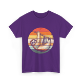 Sloth Lover Retro Sloth Animal T-Shirt - Purple